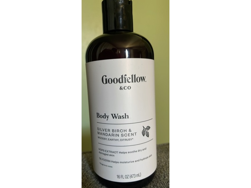 Goodfellow & Co Body Wash, Silver Birch & Mandarin Scent, 16 fl oz/473 mL