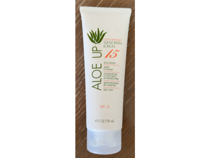 Aloe Up Coco Mango Sunscreen Lotion, SPF 15, 4 fl oz/118 mL