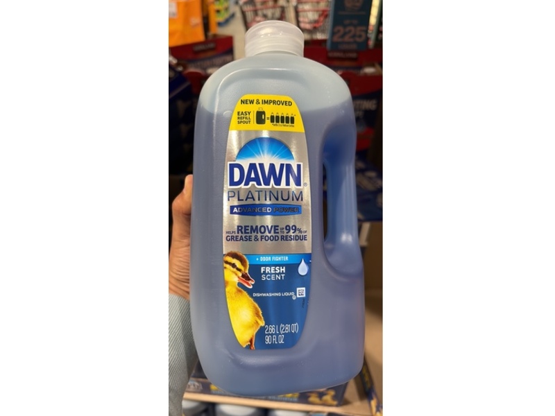 Dawn Platimum Advanced Power Dishwashing Liquid, Fresh Scent, 90 fl oz/2.66 L