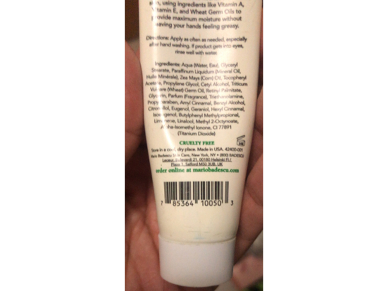 Mario Badescu Special Hand Cream, Vitamin E, 1 fl oz/29 mL