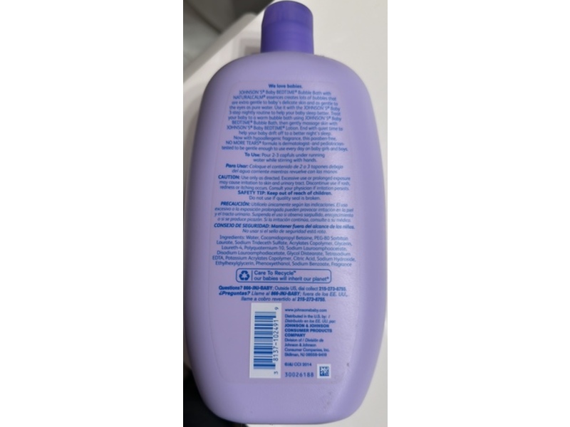 Johnson's baby Bedtime Bubble Bath, 28 fl oz/828 mL