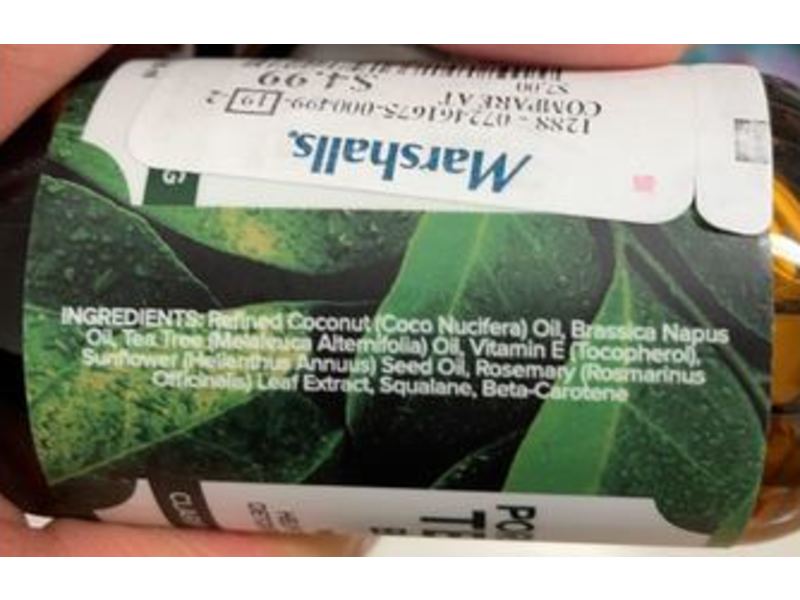 The Beauty Foundry Pore Perfection Tea Tree Beauty Oil, Coconut Oil, 2 fl oz/60mL