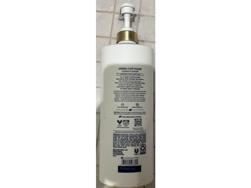 Dove Amino Curl Repair Moisturizing Conditioner, Bio-P + Amino & Jojoba Oil, 33.8 fl oz/1 L