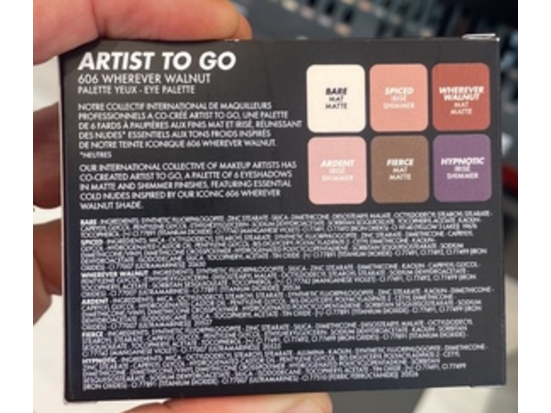 Make Up For Ever Eyeshadow Palette, 606 Wherever Walnut, 0.03 oz/1 g