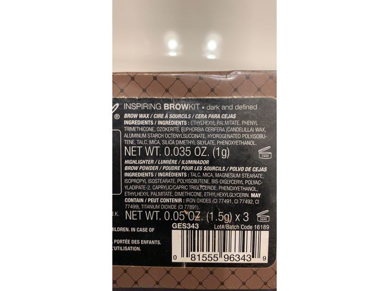 L.A. Girl Inspiring Brow Kit, Dark and Defined (Dark), Brow Wax 0.035 oz, Brow Powder 0.15 oz