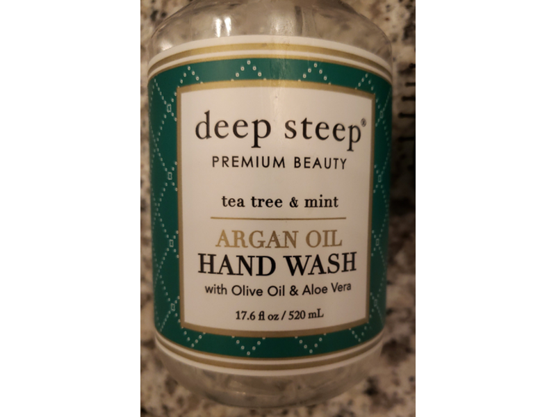 Deep Steep Argan Oil Hand Wash, Tea Tree & Mint, 17.6 fl oz / 520 mL