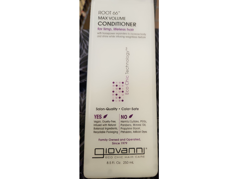 Giovanni Max Volume Conditioner, Root 66, 8.5 fl oz/250 mL
