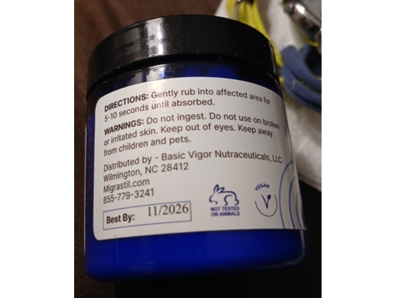 Migrastil Magnesium Cream & Body Lotion, Cooling, 4 oz/113 g