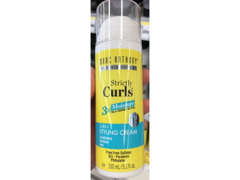 Marc Anthony Strictly Curls 3x Moisture 3-In-1 Styling Cream, 5.1 fl oz / 150 mL