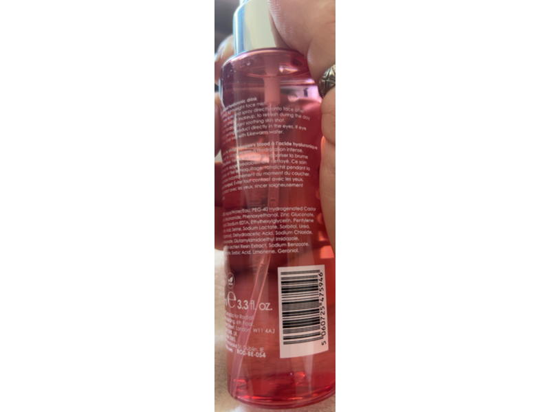 Rodial Dragon's Blood Hyaluronic Drink Hydrate & Tone, 3.3 fl oz/100 mL