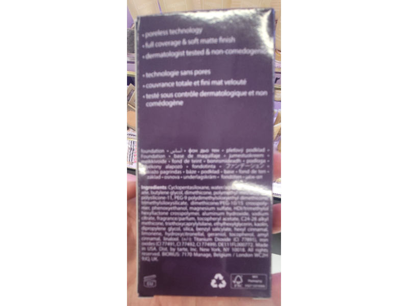 Tarte Cosmetics Amazonian Clay 16 Hour Full Coverage Foundation, 12 N, 1.7 fl oz