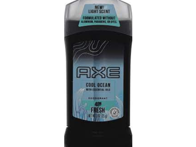 Axe Cool Ocean Deodorant, Light Scent, 3 oz/85 g, Pack Of 4