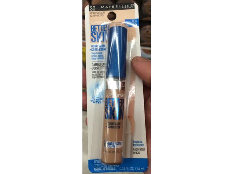 Maybelline New York Superstay Better Skin Concealer, Light/Medium, 0.25 fl oz/7.5 mL