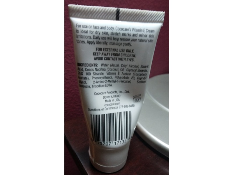 Coco Care Moisturizing Cream, Vitamin E, 1 oz/28.3 g