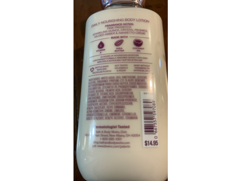 Bath & Body Works A Thousand Wishes Daily Nourishing Body Lotion, Shea Butter + Coconut Oil, 8 fl oz/236 mL