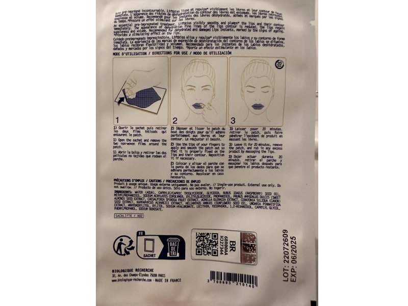 Biologique Recherche Liftkiss Contour & Volume Lip Patch, 0.1 fl oz/3.5 mL