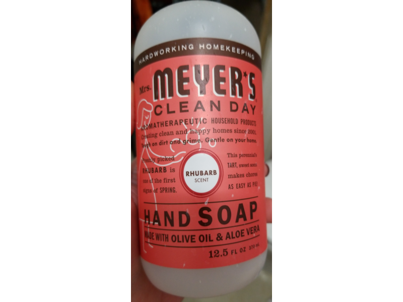 Mrs. Meyer's Clean Day Hand Soap, Rhubarb Scent, 12.5 fl oz/370 mL