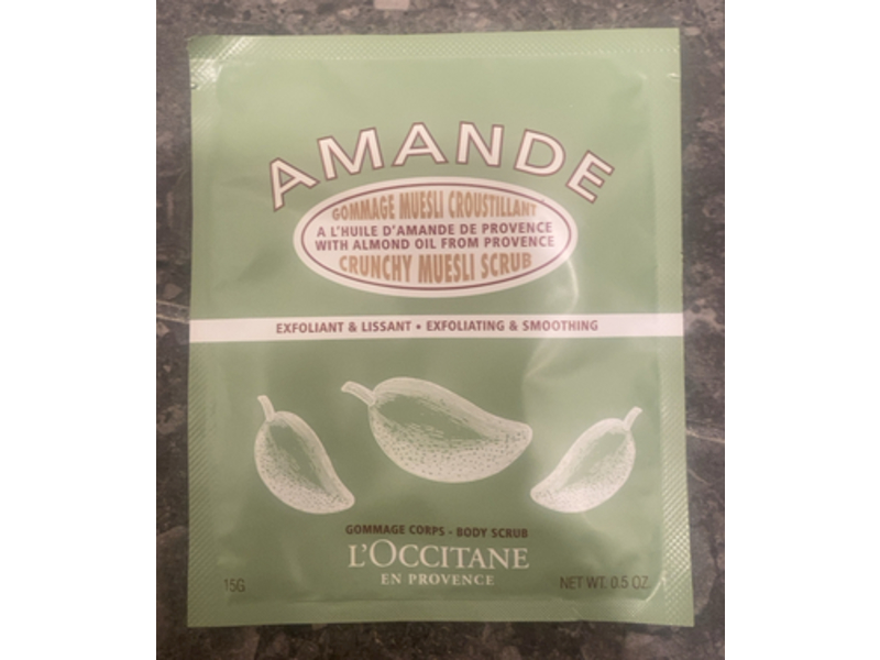 L’Occitane en Provence Amande Exfoliating & Smoothing Body Scrub, 0.5 oz/15 g