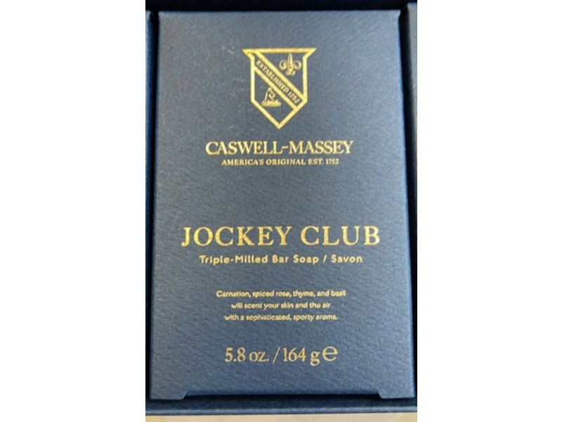 Caswell-Massey Triple-Milled Bar Soap, Jockey Club, 5.8 oz/164 g, Pack Of 3