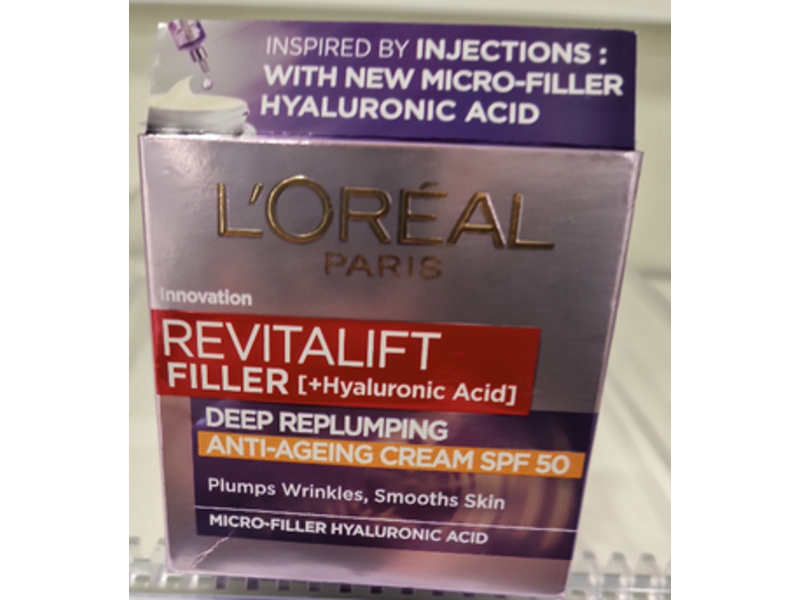 L'Oreal Paris Revitalift Deep Replumping Anti-Ageing Face Cream, SPF 50, 50 mL