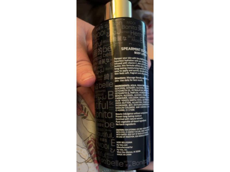 Very Bellissima Body Lotion, Spearmint Eucalyptus, 8 fl oz/236 mL