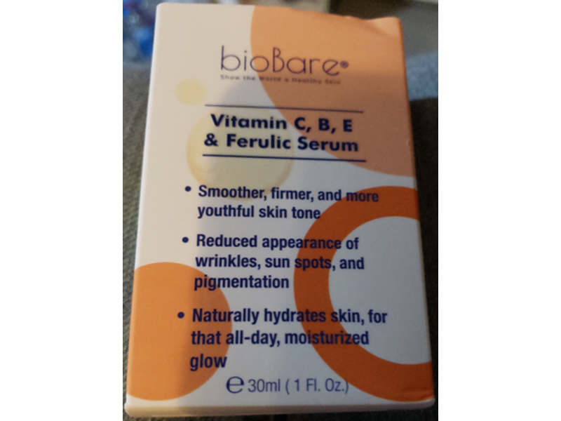 Biobare Vitamin C, B, E & Ferulic Serum, 1 fl oz/30 mL