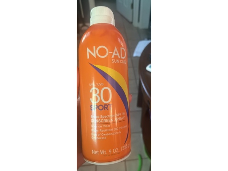 NO-AD Sport Sunscreen Spray, SPF 30, 9 oz/255 g