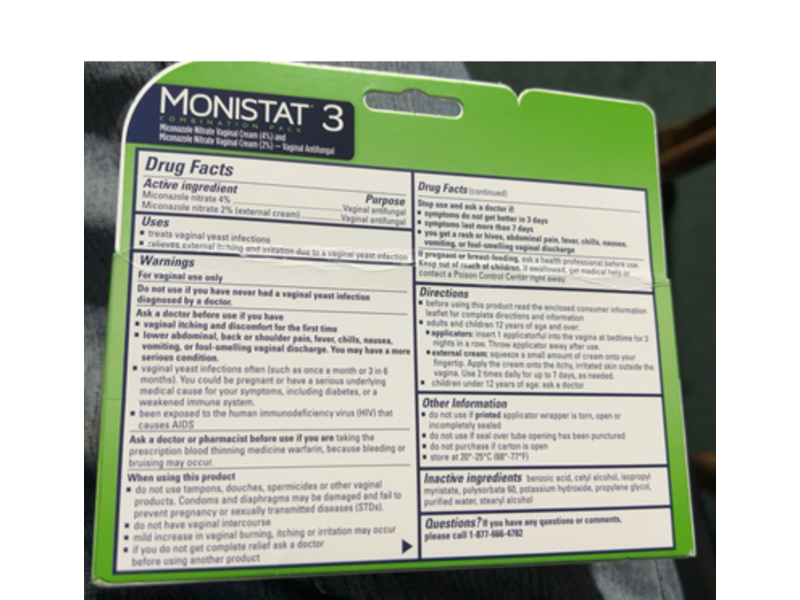 Monistat 3-Day Treatment Combination Pack Prefilled Cream, Miconazole Nitrate, 0.18 oz/5 g & 0.32 oz/9 g