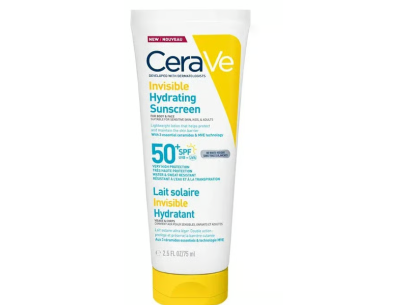 CeraVe Invisible Hydrating Sunscreen, SPF 50+, 2.5 fl oz/75 mL