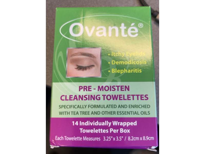 Ovante Pre - Moisten Cleansing Towelettes, 14 Count