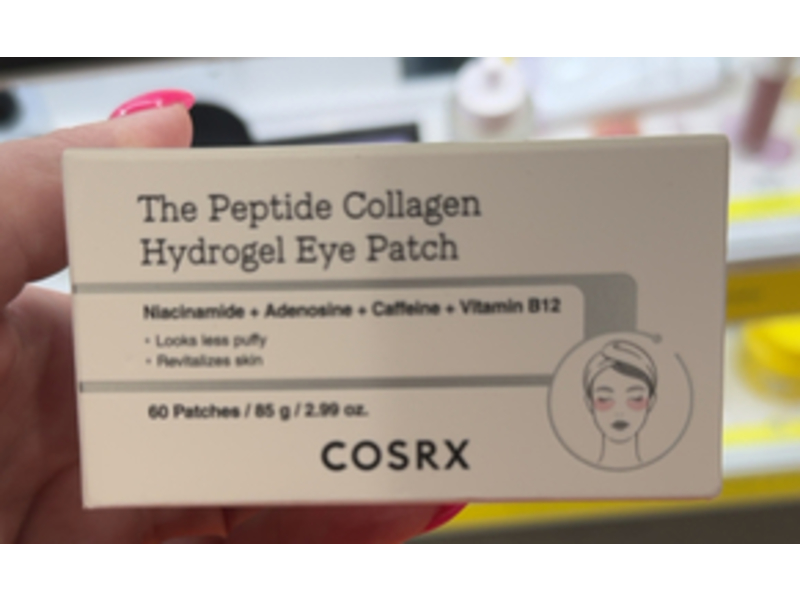 Cosrx The Peptide Collagen Hydrogel Eye Patch, 2.99 oz/85 g, 60 Count