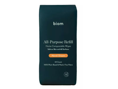 Biom All-Purpose Refill Compostable Wipes, Neroli Dream, 60 Count