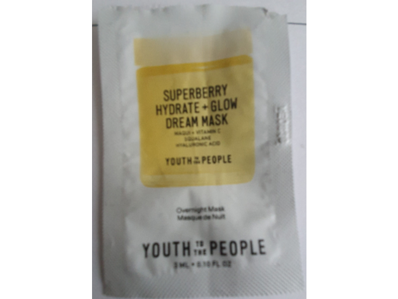Youth To The People Face Mask, Superberry Hydrate + Glow Dream, 0.10 fl oz/3 mL