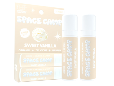 Space Camp Lip Balm, Sweet Vanilla, 0.25 oz, Pack Of 2