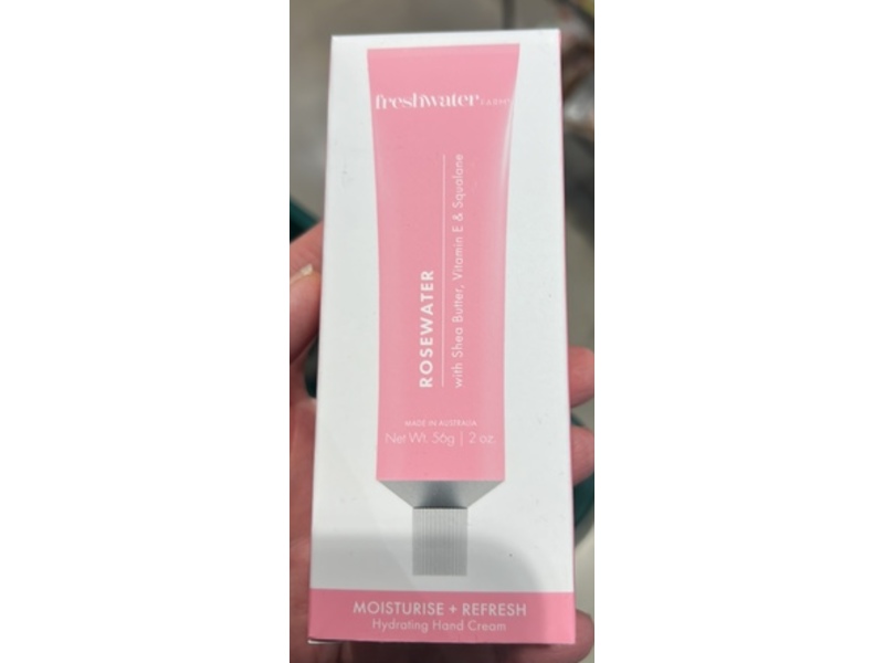 Freshwater Farm Moisturise + Refresh Hydrating Hand Cream, Rosewater, 2 oz/56 g