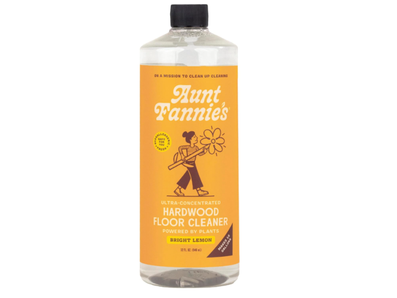 Aunt Fannie's Ultra Concentrated Hardwood Floor Cleaner, Bright Lemon, 32 fl oz/946 mL