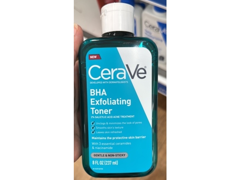CeraVe Bha Exfoliating Toner, 2% Salicylic Acid, 8 fl oz/237 mL