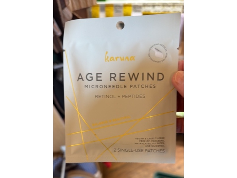 Karuna Age Rewind Microneedle Patches, Retinol + Peptides, 2 Count