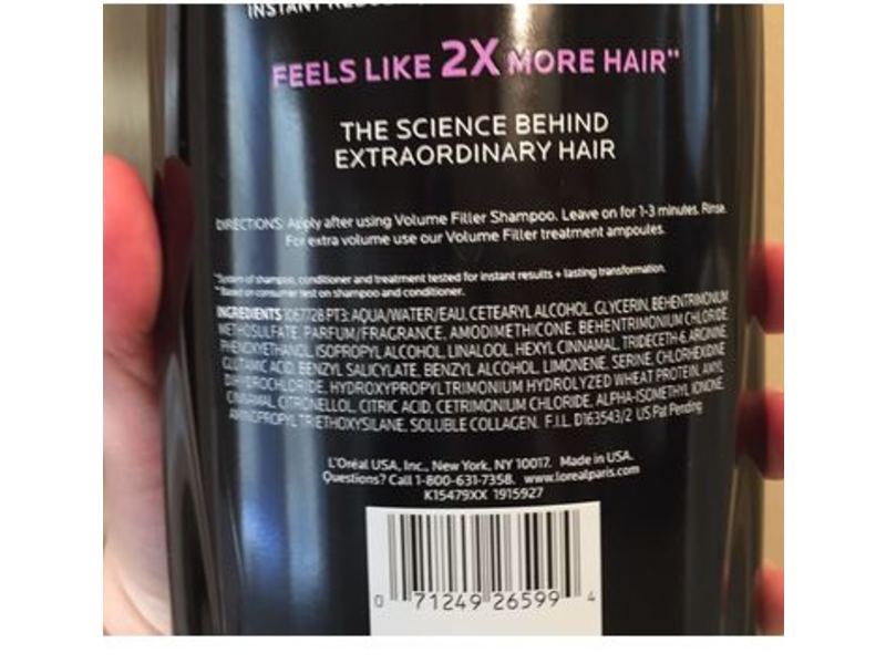 L'Oreal Paris Advanced Haircare Volume Filler Conditioner, 25.4 fl oz/750 mL