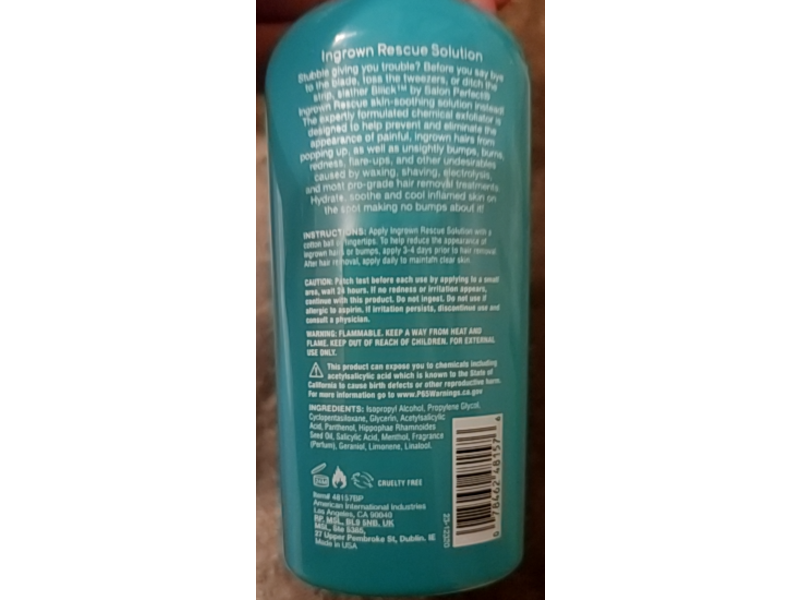 Salon Perfect Sliick Ingrown Rescue Solution, 4 fl oz/118 mL