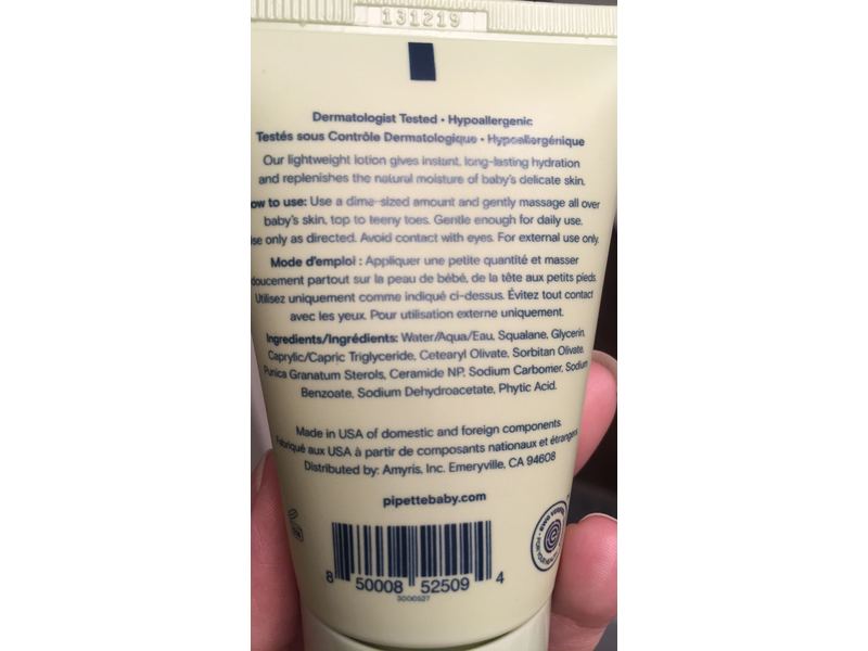 Pipette Baby Lotion, 60 mL/2 fl oz