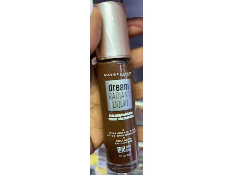 Maybelline New York Dream Radiant Liquid Foundation, 135 Java, 1 fl oz/30 mL