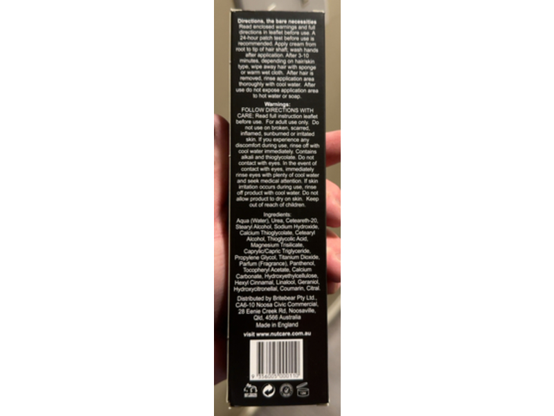 Barenuts Dare To Go Bare Pubic Hair Removal Cream, 3.5 fl oz/100 mL