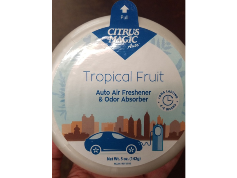 Citrus Magic Auto Air Freshener & Odor Absorber, Tropical Fruit, 5 oz/142 g