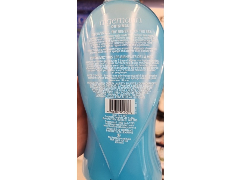 Algemarin Original Relaxing Shower Gel, 16.9 fl oz/500 mL