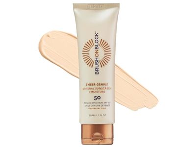 Brush On Block Sheer Genius Sunscreen, Universal Tint, SPF 50, 1.7 fl oz/50 mL