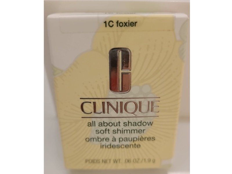 Clinique All About Shadow Soft Shimmer Eye Shadow, 1C Foxier, 0.06 oz/1.9 g