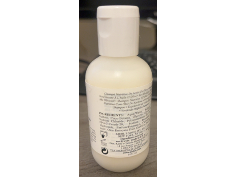 Kiehl's Nourishing Shampoo, Olive Fruit & Avocado Oils, 2.5 fl oz/75 mL