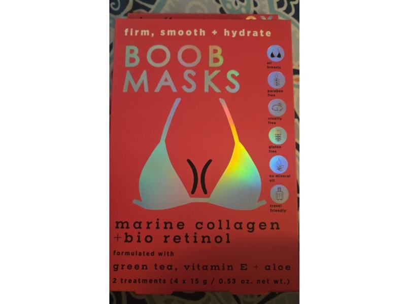 Danielle Creations Boob Mask, Marine Collagen + Bio Retinol, 0.53 oz/15 g, 2 Count