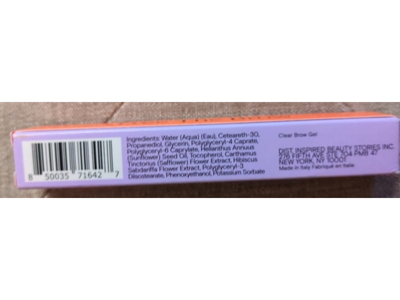 Kulfi Free The Brow Gel, Clear, 0.2 fl oz/6 mL